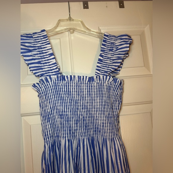 NWT Quince organic cotton smocked midi dress - Picture 5 of 8